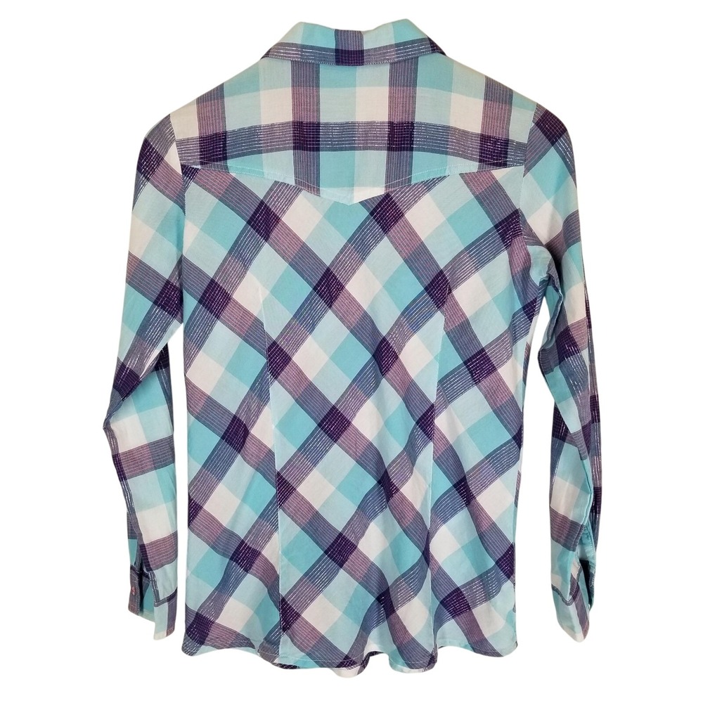 Cruel Girl Women's XXL 14/16 Plaid Western Button Up Shirt Long Sleeve Cowgirl - Picture 2 of 12